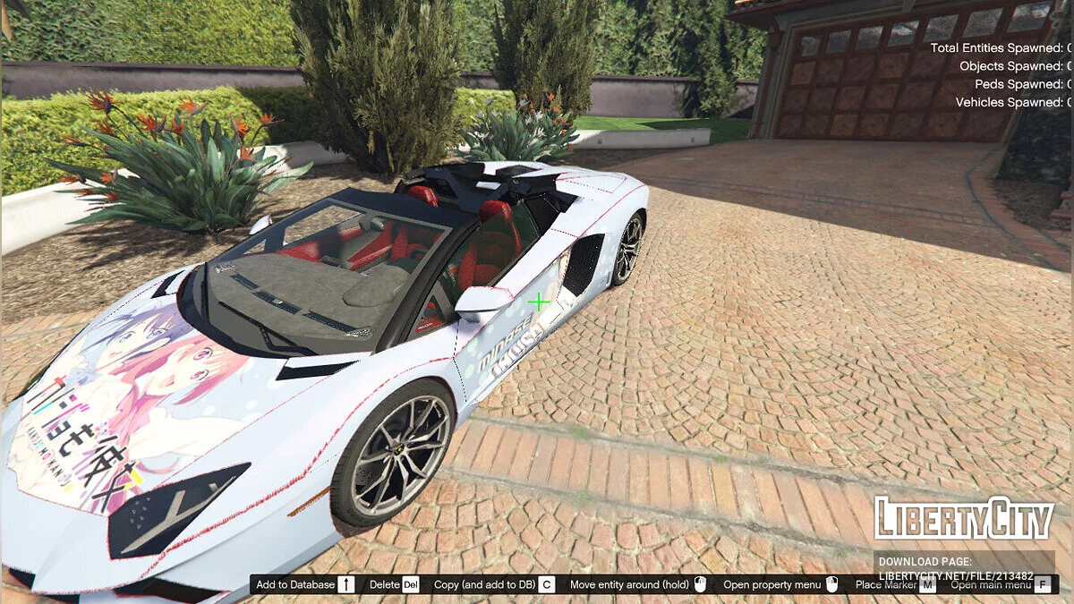 Nagisa Minase Itasha 2013 Lamborghini Aventador LP700-4 Uniform-LB 1.0 / GTA 5