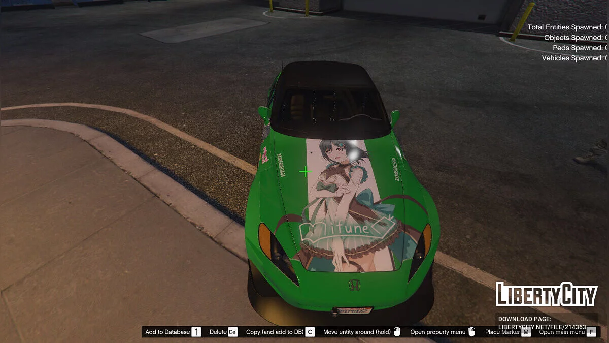 Shioriko Mifune Love Live Nijigasaki Itasha для 2003 Honda S2000 / GTA 5