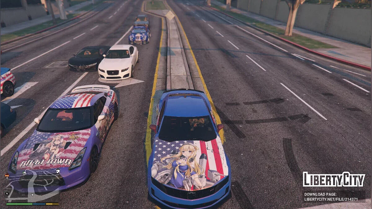 USS Fletcher Kantai Collection Itasha для 2021 Chevrolet Camaro SS 1.1 / GTA 5