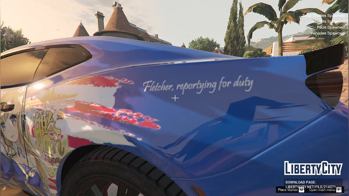 USS Fletcher Kantai Collection Itasha для 2021 Chevrolet Camaro SS 1.1 / GTA 5