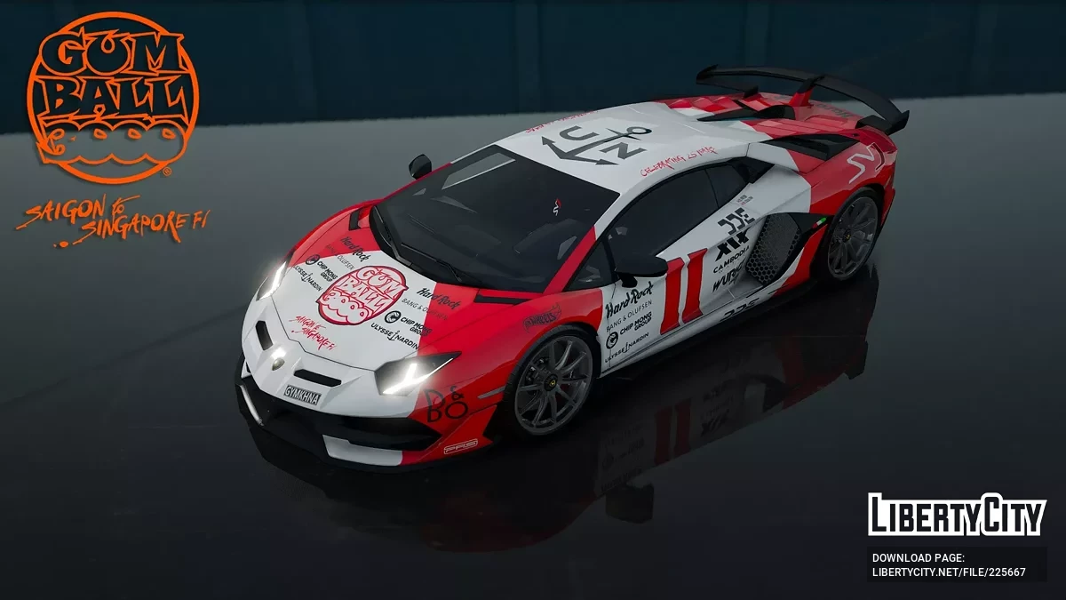 Lamborghini SVJ63 Gumball 3000 Daily Driven Exotics livery / GTA 5