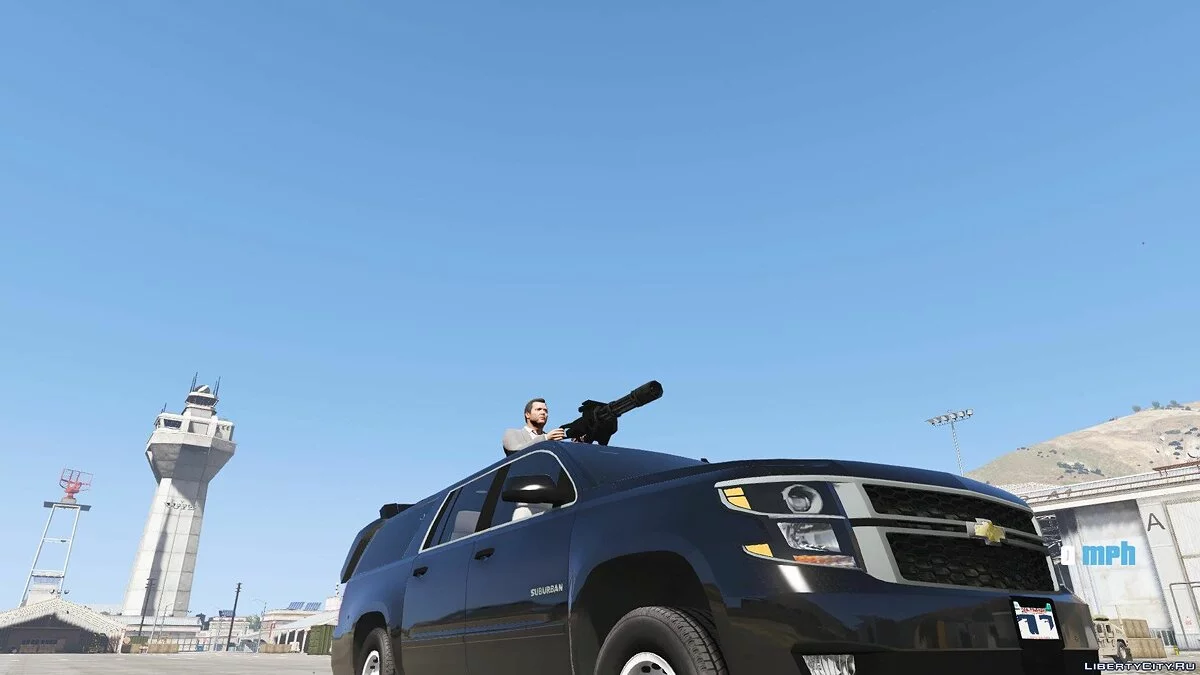 2015 Secret Service Chevy Suburban with gun turret[ARMORED] [REPLACE] 1.0 / GTA 5