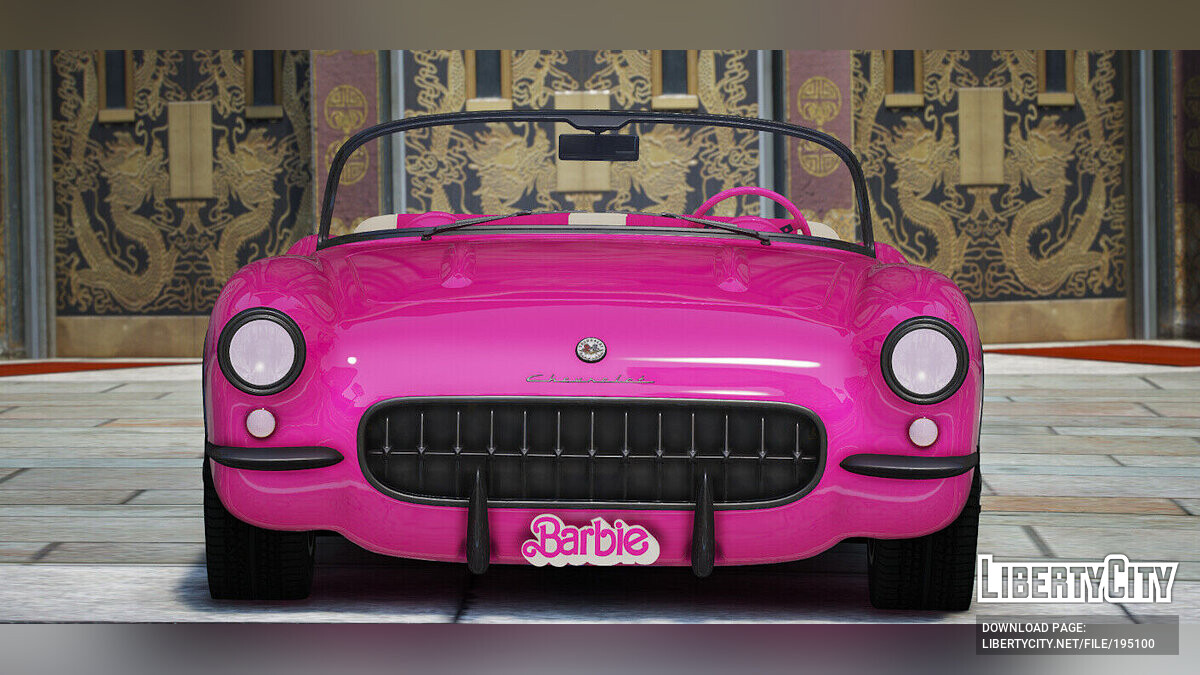 Скачать 1956 Chevrolet Corvette Barbie v1.0 для GTA 5