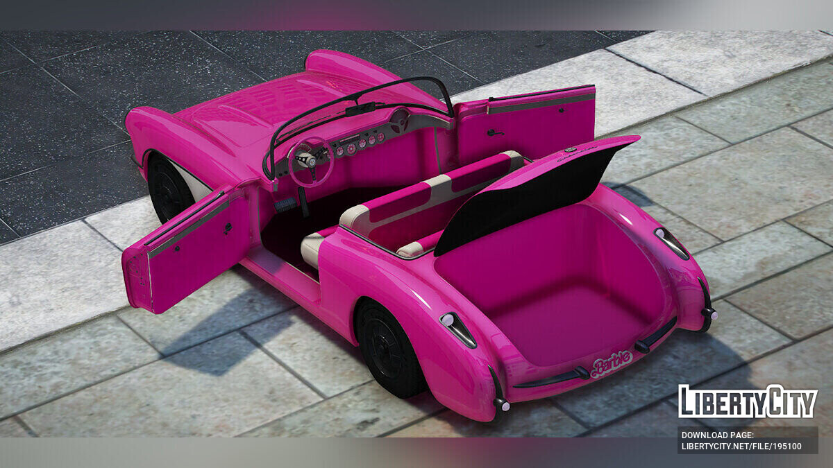 Скачать 1956 Chevrolet Corvette Barbie v1.0 для GTA 5