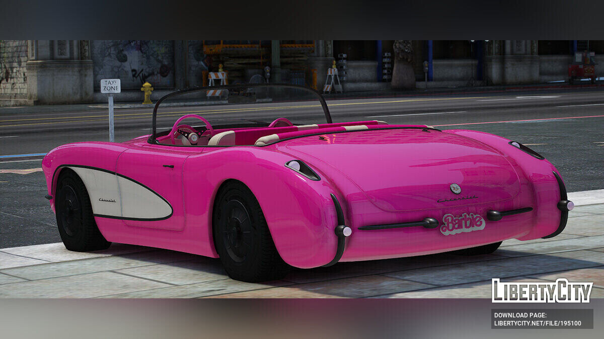 Скачать 1956 Chevrolet Corvette Barbie v1.0 для GTA 5