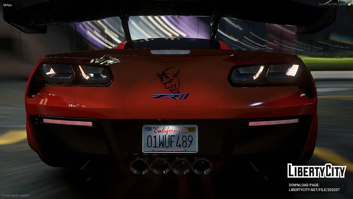 Chevrolet Corvette ZR1 Widebody Demon Swapped v1.1 / GTA 5