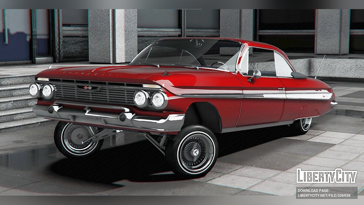 Скачать Chevrolet Impala SS 1961 Lowrider для GTA 5