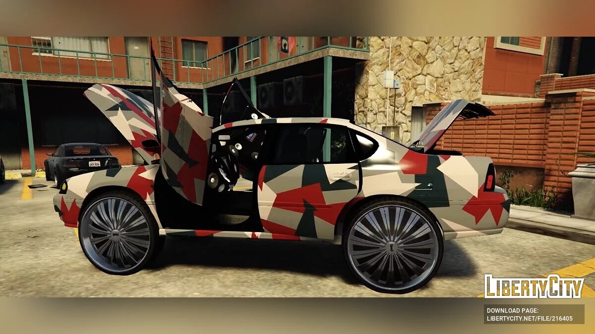 Donk Camo Chevrolet Impala (Franklin Buffalo Replace) / GTA 5