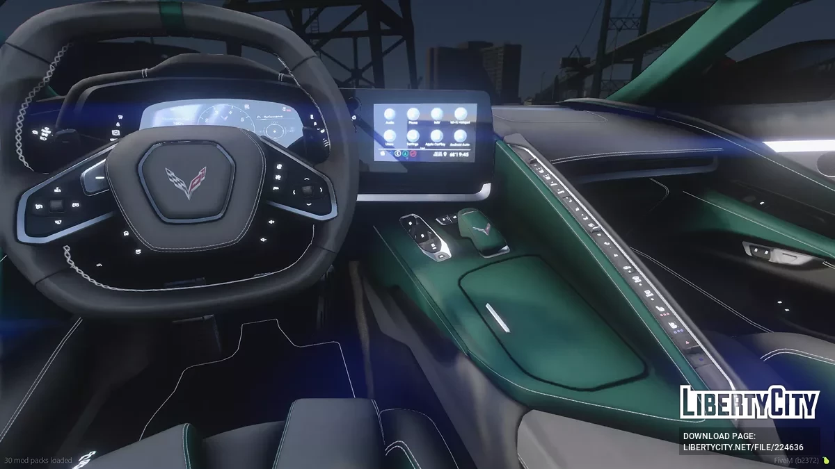 Custom 2021 Chevrolet Corvette AeroVette C8 Autoroof / GTA 5