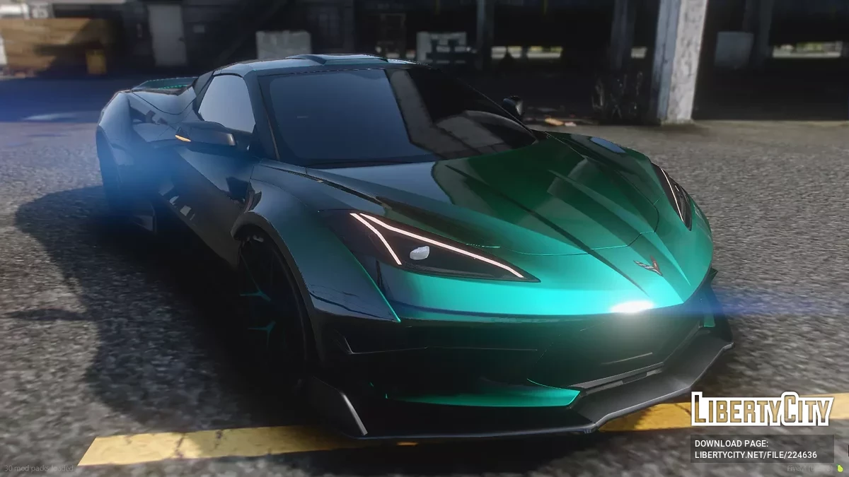 Custom 2021 Chevrolet Corvette AeroVette C8 Autoroof / GTA 5