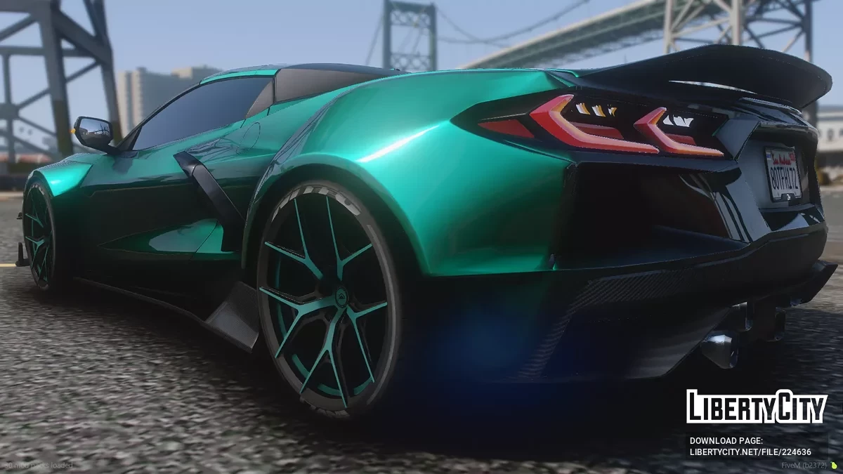 Custom 2021 Chevrolet Corvette AeroVette C8 Autoroof / GTA 5