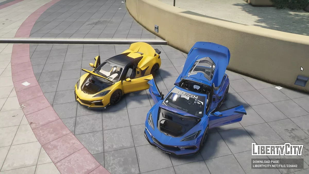 Chevrolet Corvette Z06 Convertible & Pandem Corvette C8 Rocket Bunny Bundle v1.0 / GTA 5