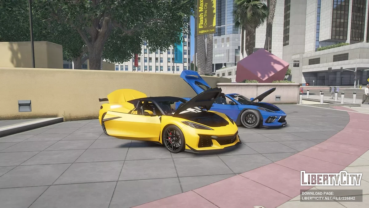 Chevrolet Corvette Z06 Convertible & Pandem Corvette C8 Rocket Bunny Bundle v1.0 / GTA 5