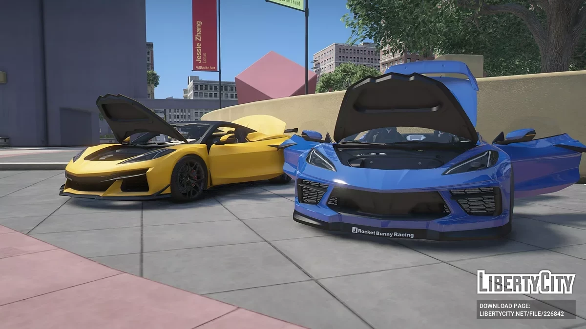 Chevrolet Corvette Z06 Convertible & Pandem Corvette C8 Rocket Bunny Bundle v1.0 / GTA 5