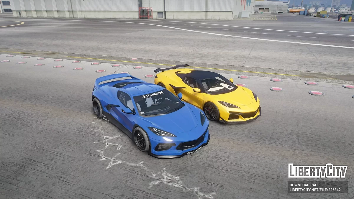 Chevrolet Corvette Z06 Convertible & Pandem Corvette C8 Rocket Bunny Bundle v1.0 / GTA 5