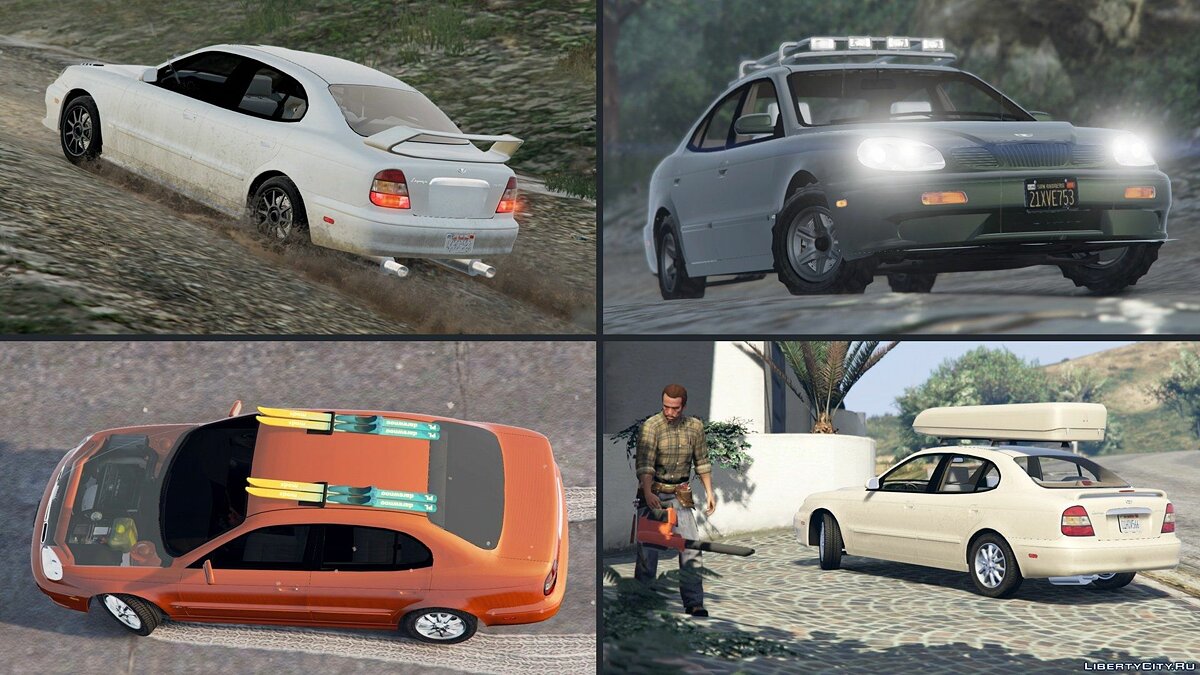 Скачать 2001 Daewoo Leganza US [Add-On + Tuning or Replace] v1.3.1 для GTA 5