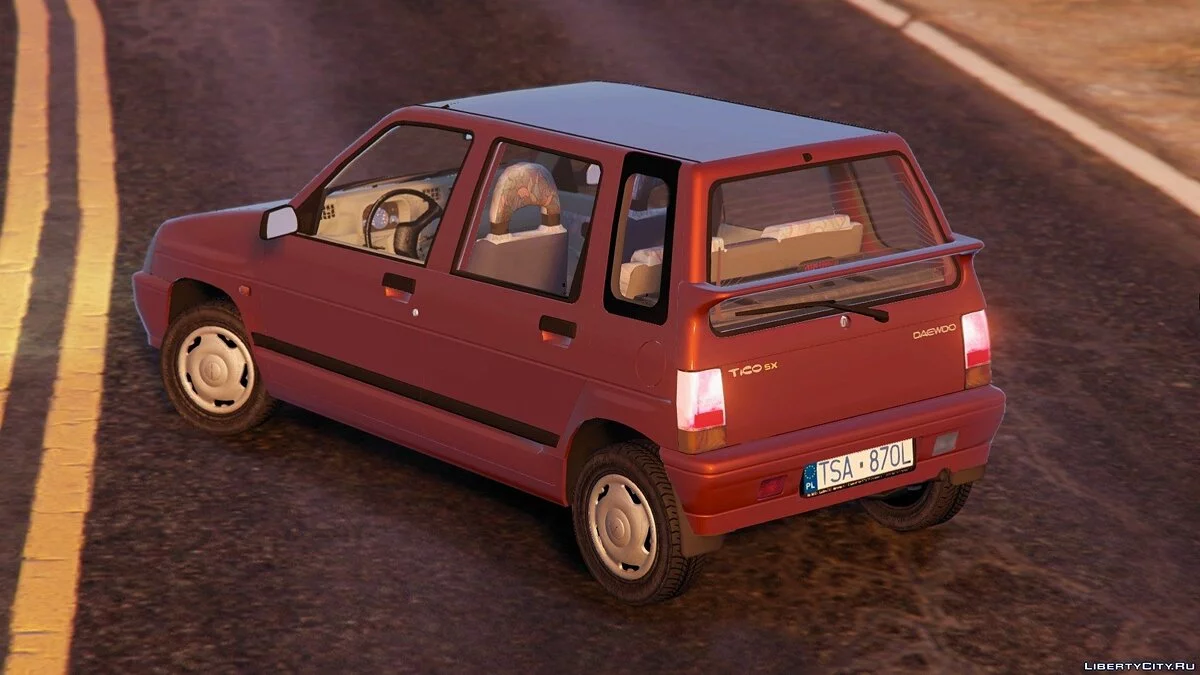 1998 Daewoo-FSO Tico SX [Add-On+Tuning or Replace] v1.1 + 1.2 / GTA 5