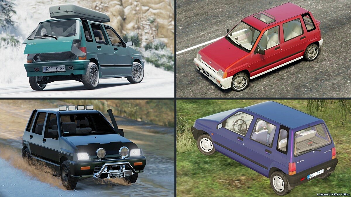 Скачать 1998 Daewoo-FSO Tico SX [Add-On+Tuning or Replace] v1.1 + 1.2 для  GTA 5