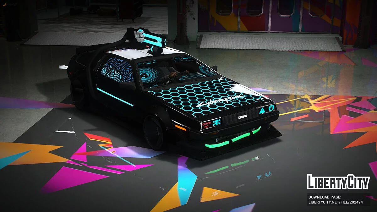 Cyberpunk Delorean DMC-12 v1.3 / GTA 5