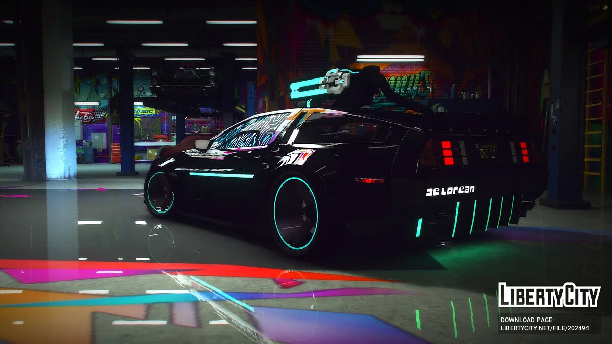 Cyberpunk Delorean DMC-12 v1.3 / GTA 5