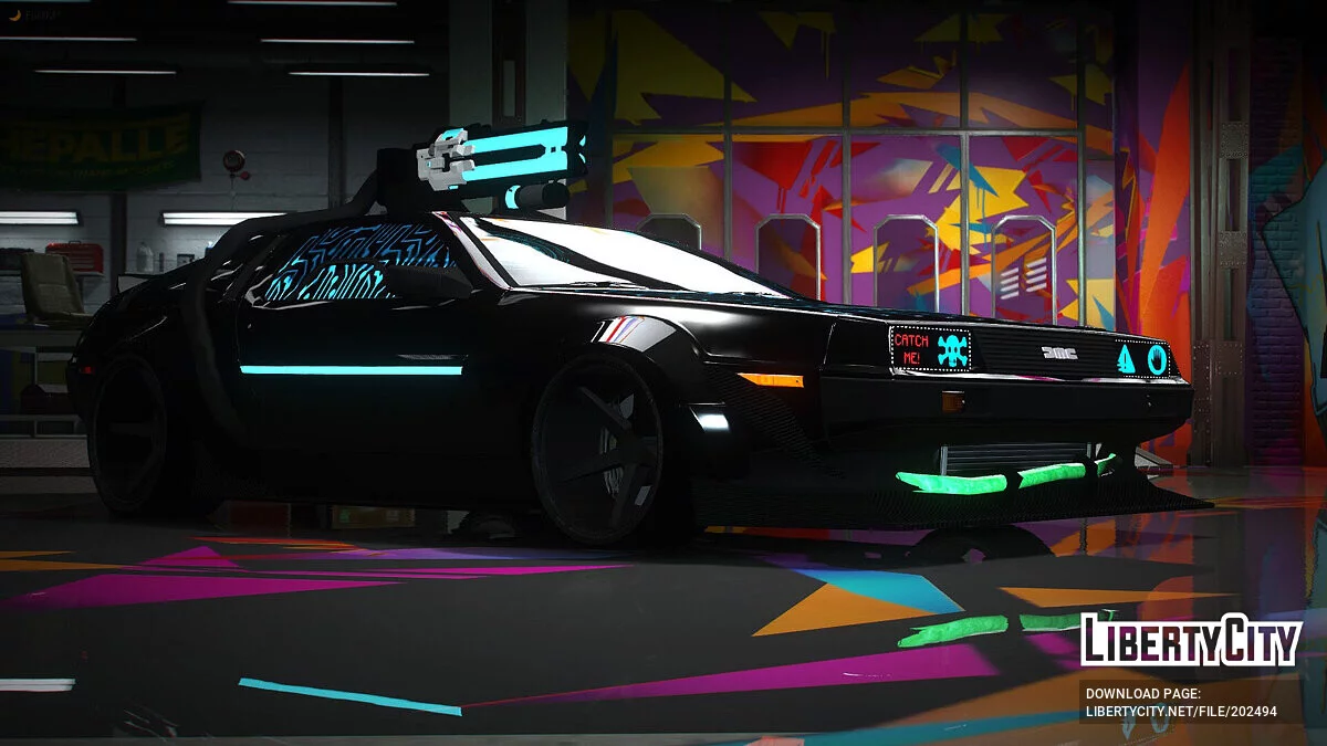 Cyberpunk Delorean DMC-12 v1.3 / GTA 5