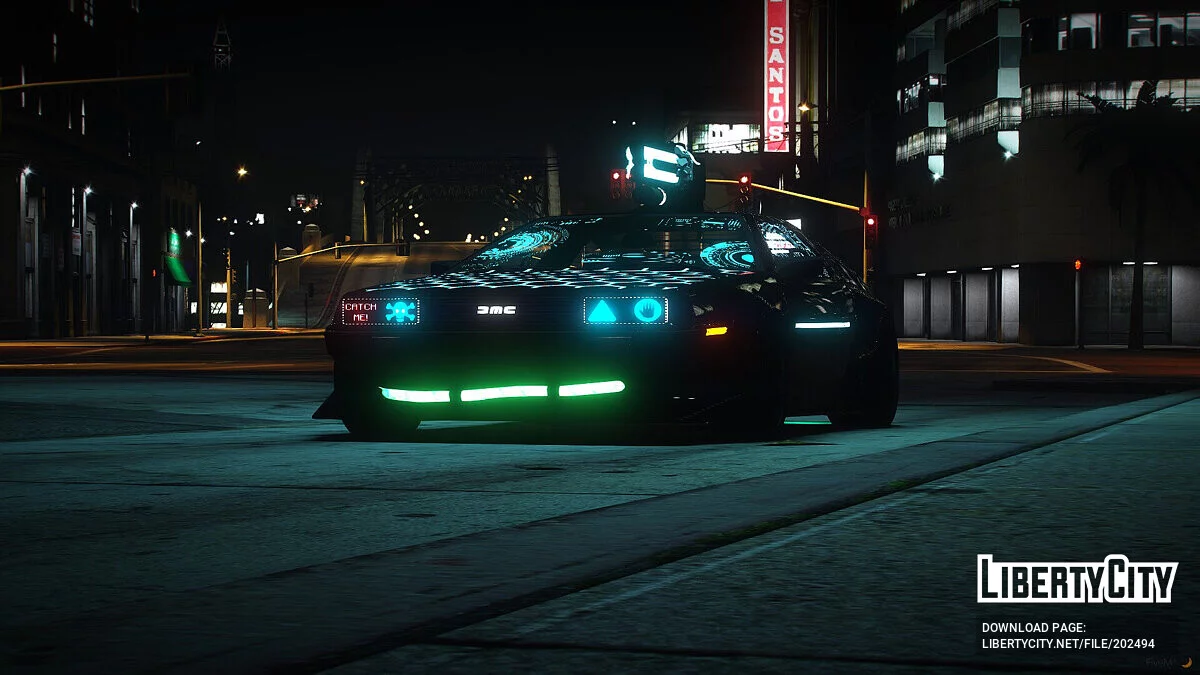 Cyberpunk Delorean DMC-12 v1.3 / GTA 5