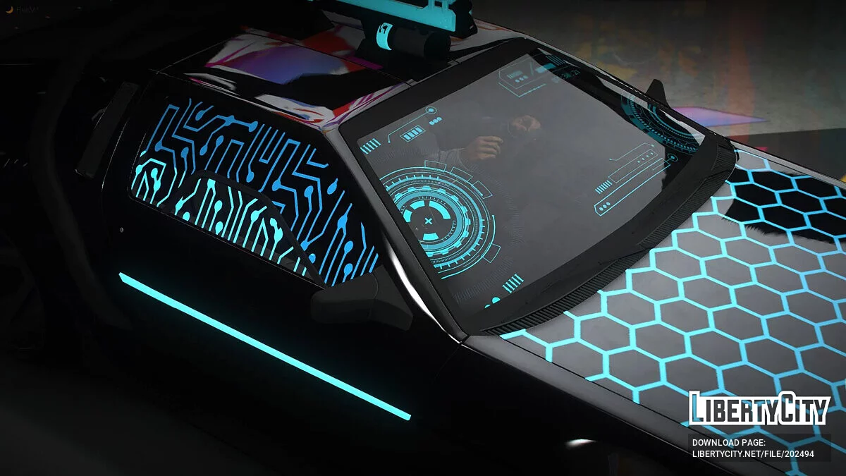Cyberpunk Delorean DMC-12 v1.3 / GTA 5