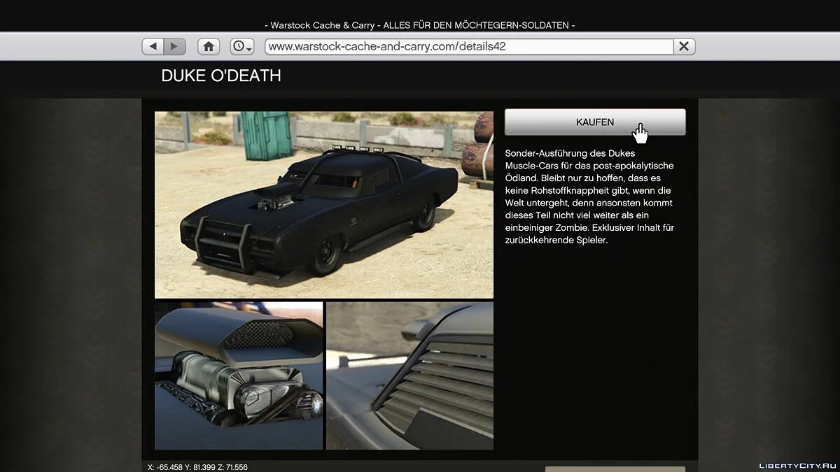 Buy Online/Special Vehicles in SP via in-game website 2.2 / GTA 5