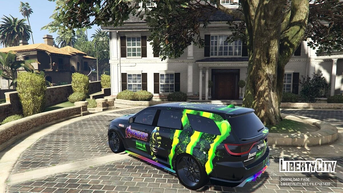 Dodge Durango Avengers Hulk Dinamic RGB Lights / GTA 5