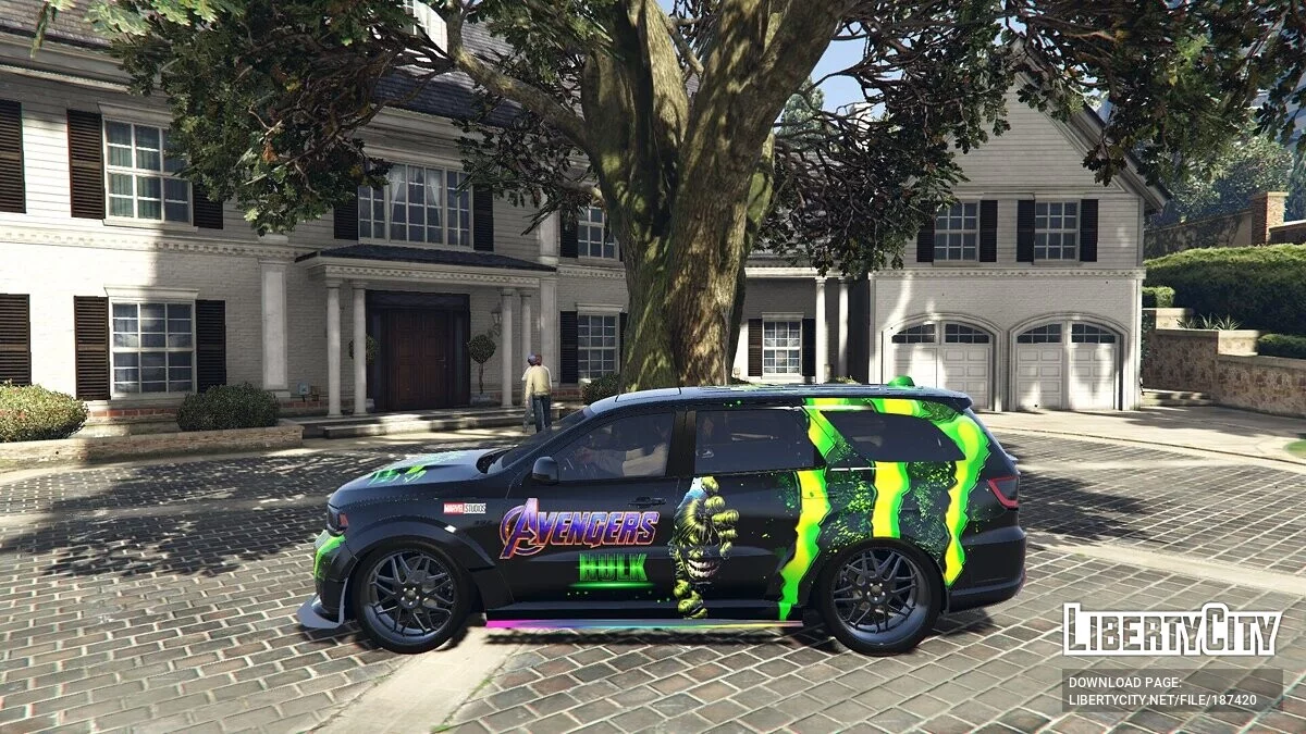 Dodge Durango Avengers Hulk Dinamic RGB Lights / GTA 5