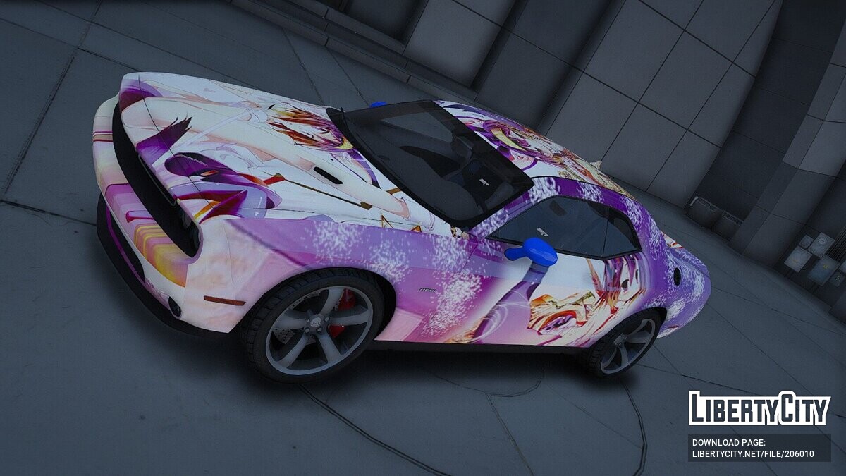 Скачать Dodge Challenger Izuna - No game No life v1.0 для GTA 5