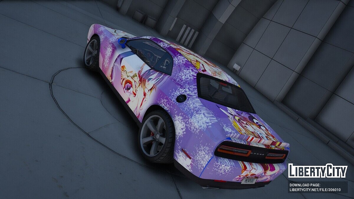 Скачать Dodge Challenger Izuna - No game No life v1.0 для GTA 5