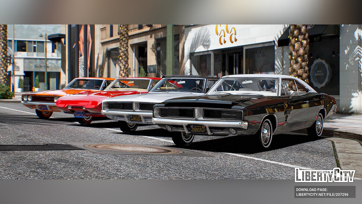 Скачать 1969 Dodge Charger Pack для GTA 5