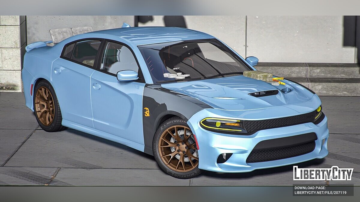 Скачать 2015 Dodge Charger Hellephant Mafia Edition для GTA 5