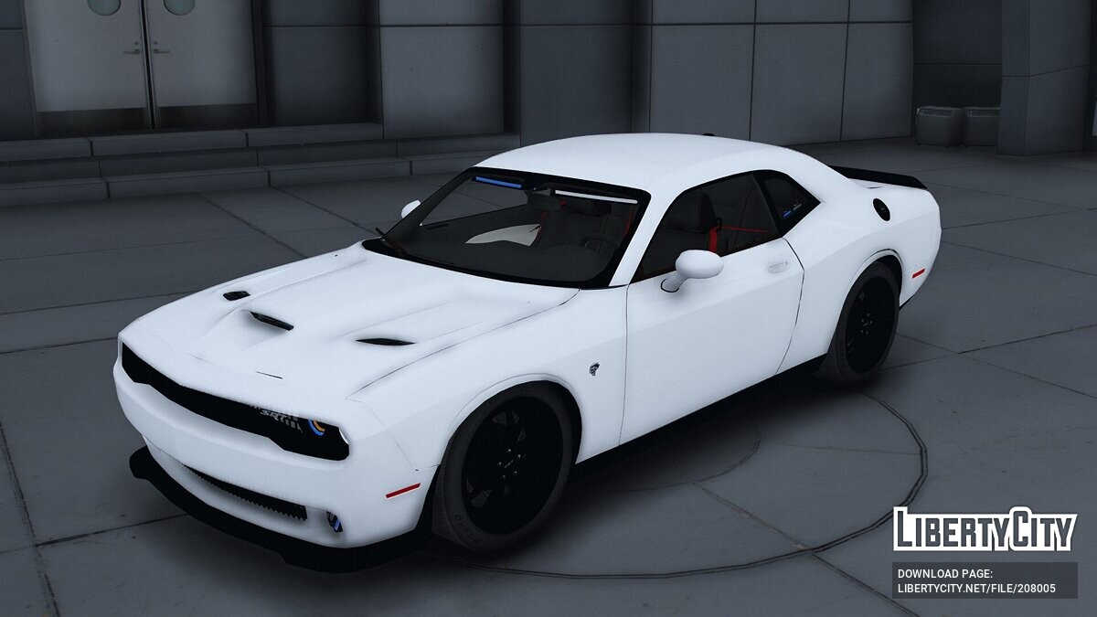 Скачать 2016 Dodge Challenger SRT Hellcat Unmarked для GTA 5