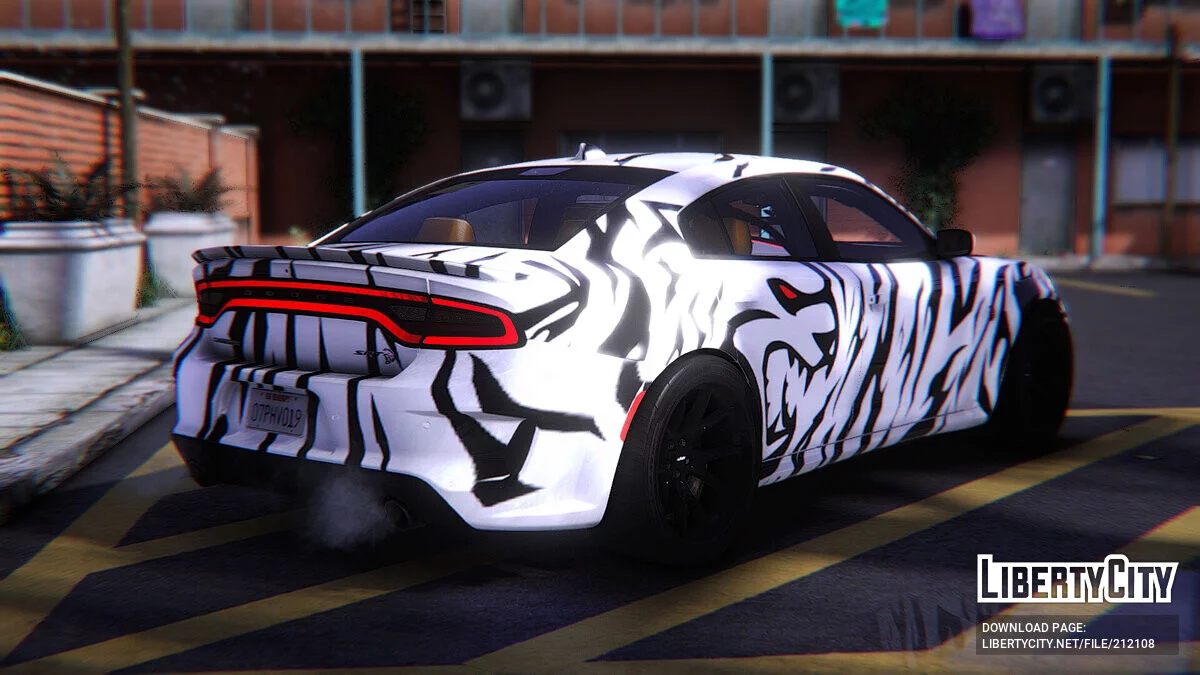 Dodge Charger Hellcat Hermes Zebra Edition / GTA 5