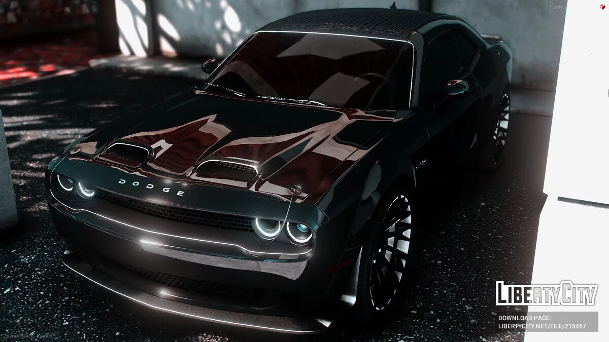 Custom 2023 Dodge Challenger 1000HP Hellcat Redeye Black Ghost Edition On Forgiato Sincros / GTA 5