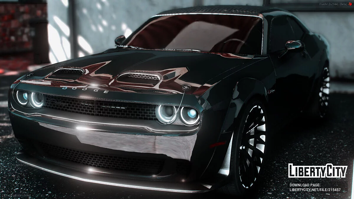 Custom 2023 Dodge Challenger 1000HP Hellcat Redeye Black Ghost Edition On Forgiato Sincros / GTA 5
