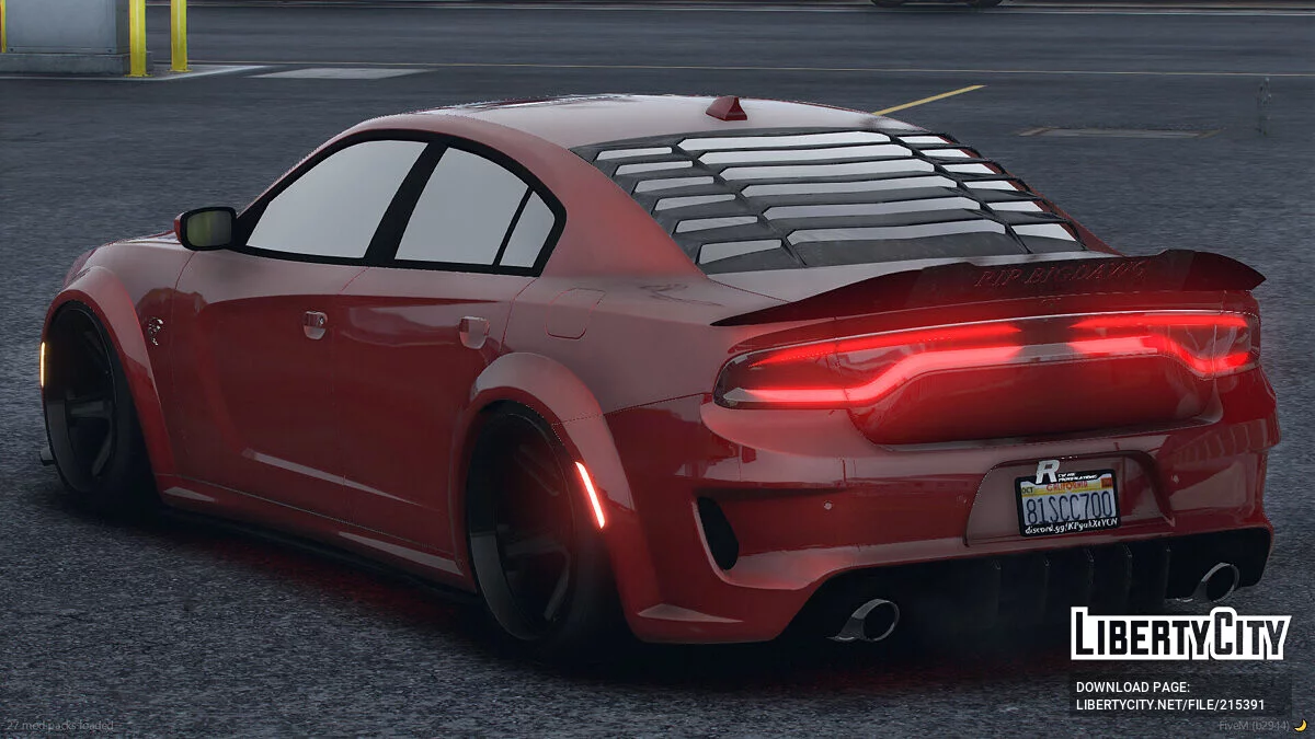 Custom Tuned Dodge Charger SRT Hellcat Red-eye / GTA 5