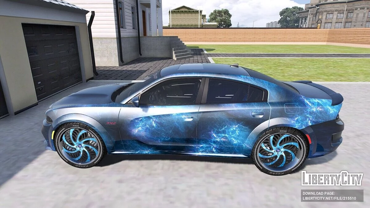 Dodge Charger Scatpack Blue On Rucci Wheels / GTA 5