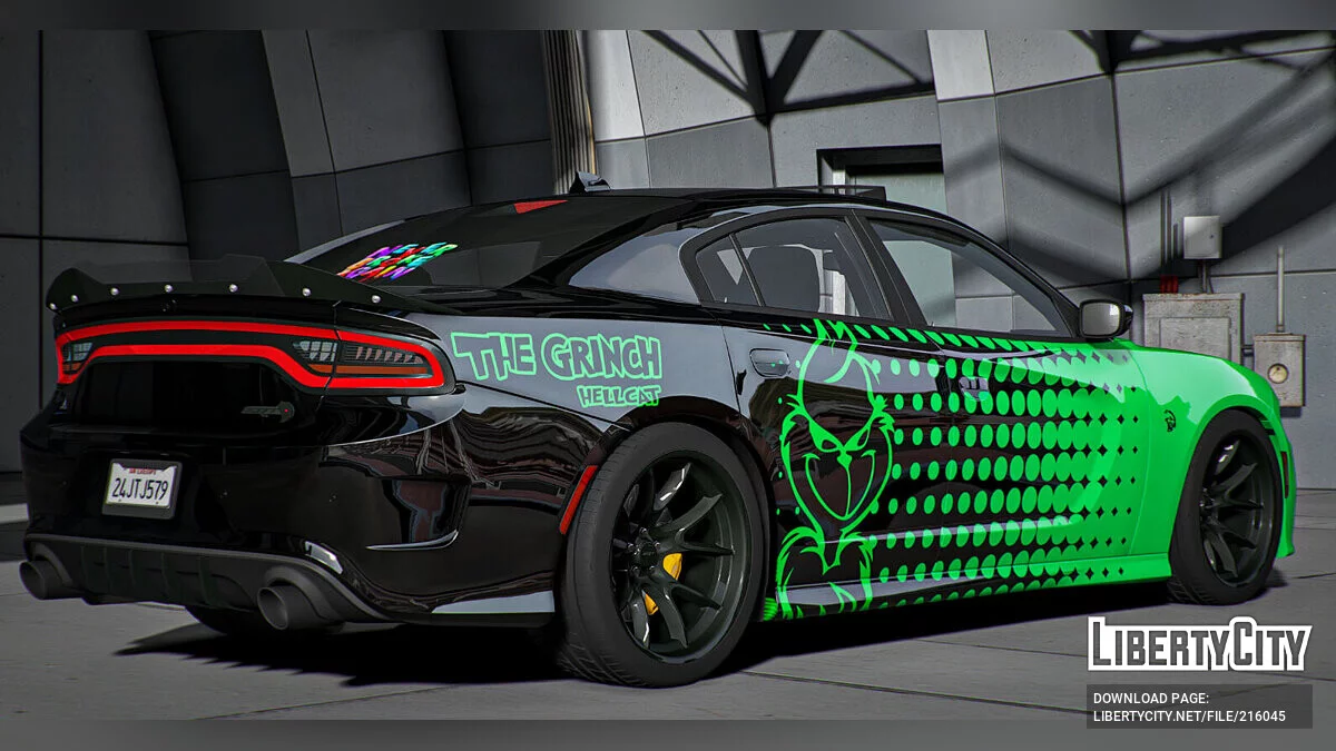 Dodge Charger SRT Hellcat Grinch Cat Livery / GTA 5