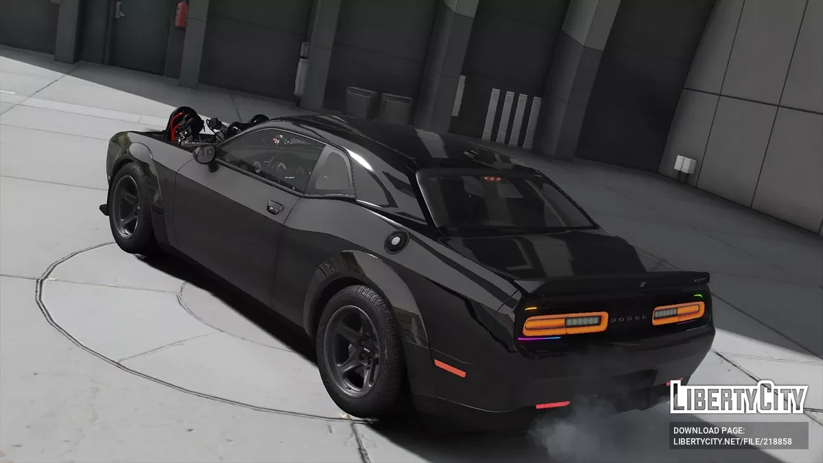 Dodge Challenger SRT Demon Twin Turbo Rainbow Lights / GTA 5