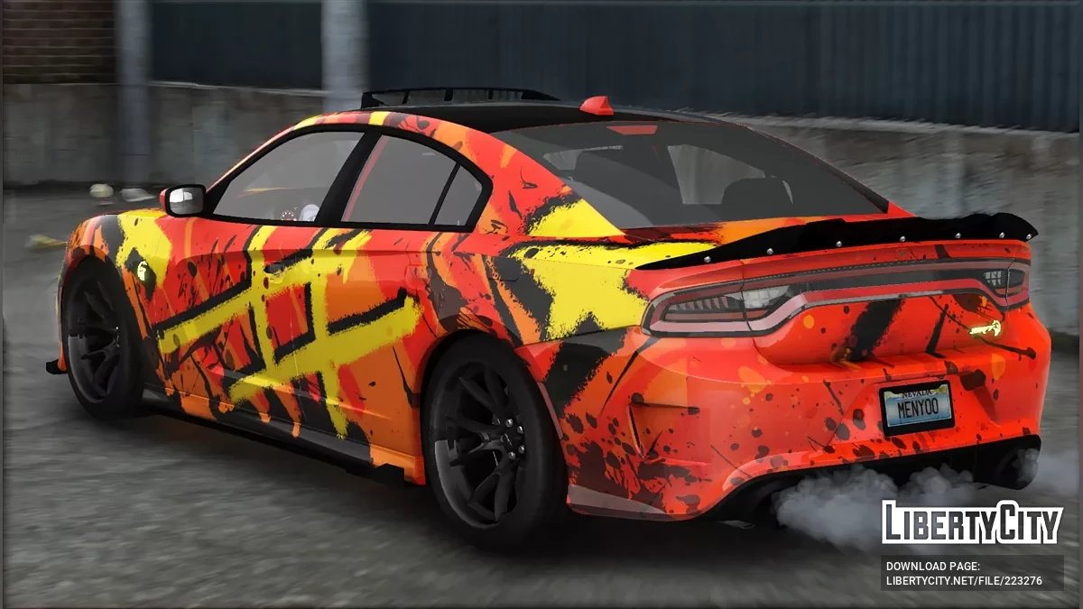 Custom Tuned Slideshow Dodge Charger SRT Hellcat With Custom Livery / GTA 5