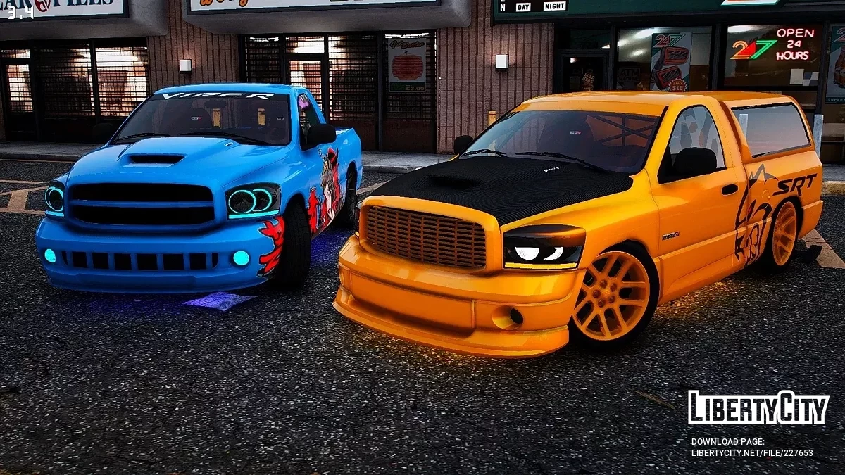 2006 Dodge RamSRT10 [Add-On | +80 Tuning | LODs | Template | Livery] / GTA 5