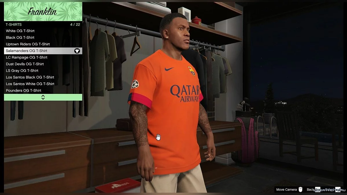 Футболка FC Barcelona для Франклина / GTA 5