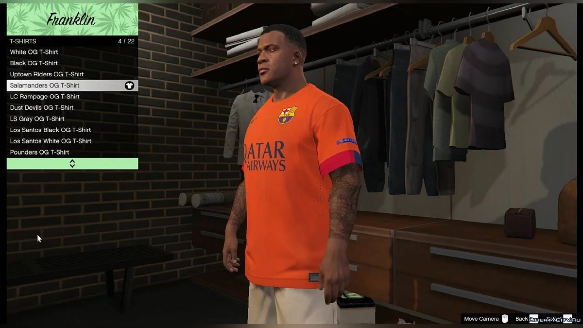 Футболка FC Barcelona для Франклина / GTA 5
