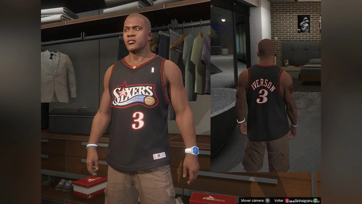 Franklin - NBA Shirts Pack - Allen Iverson / Kobe Bryant / GTA 5