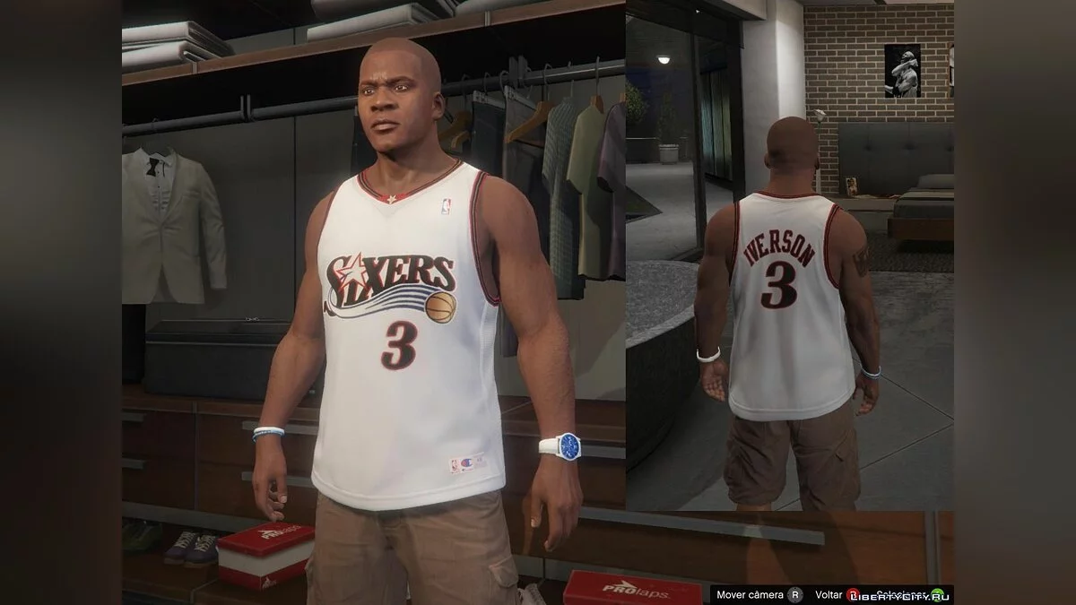 Franklin - NBA Shirts Pack - Allen Iverson / Kobe Bryant / GTA 5