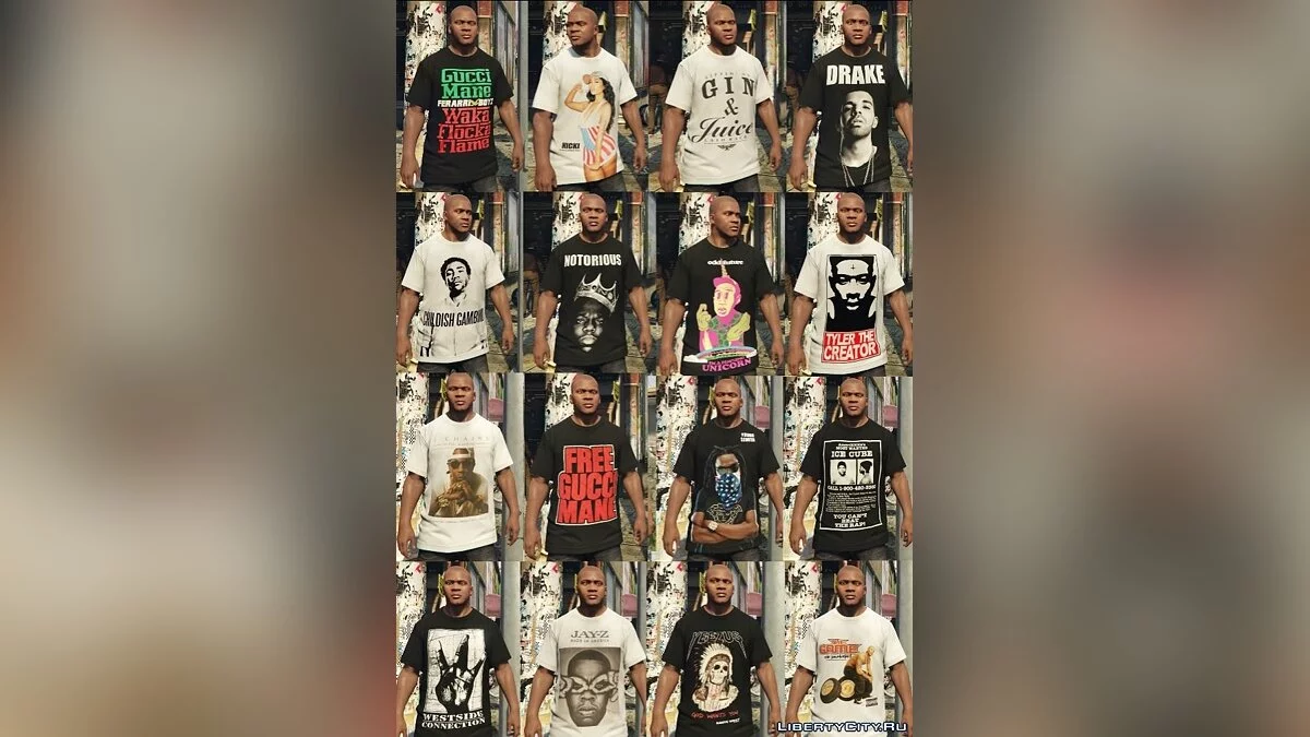 Franklin - Hip Hop T-Shirt Pack v2 / GTA 5