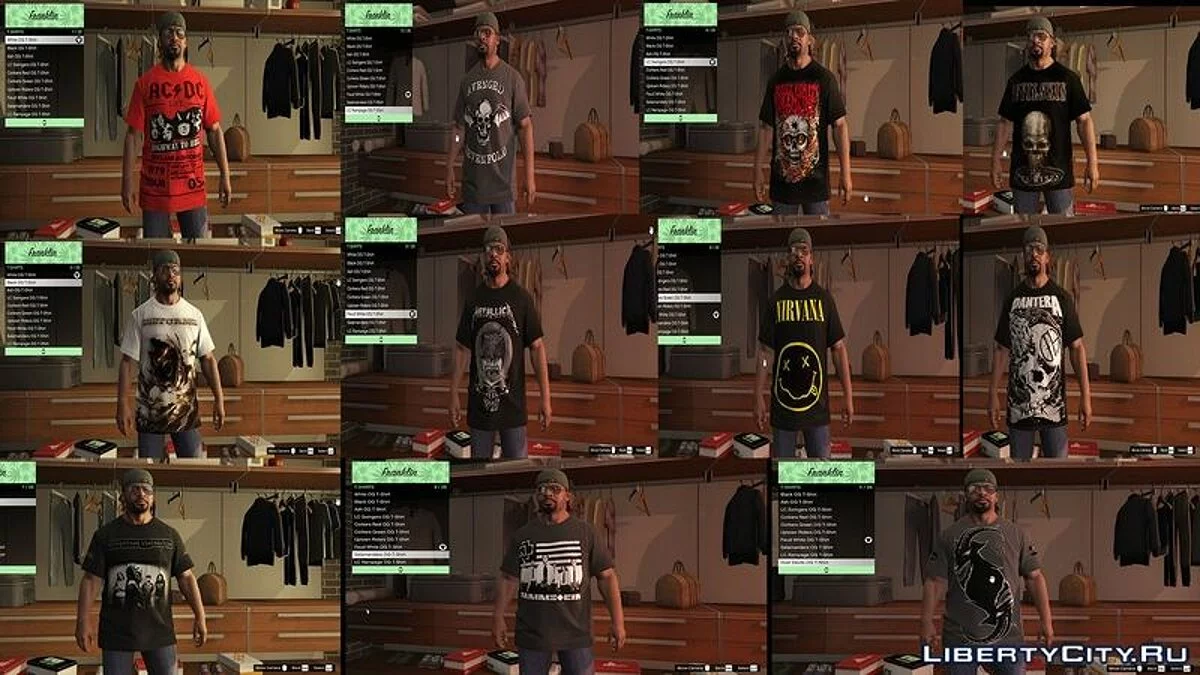 Rock/Metal Band Shirts / GTA 5